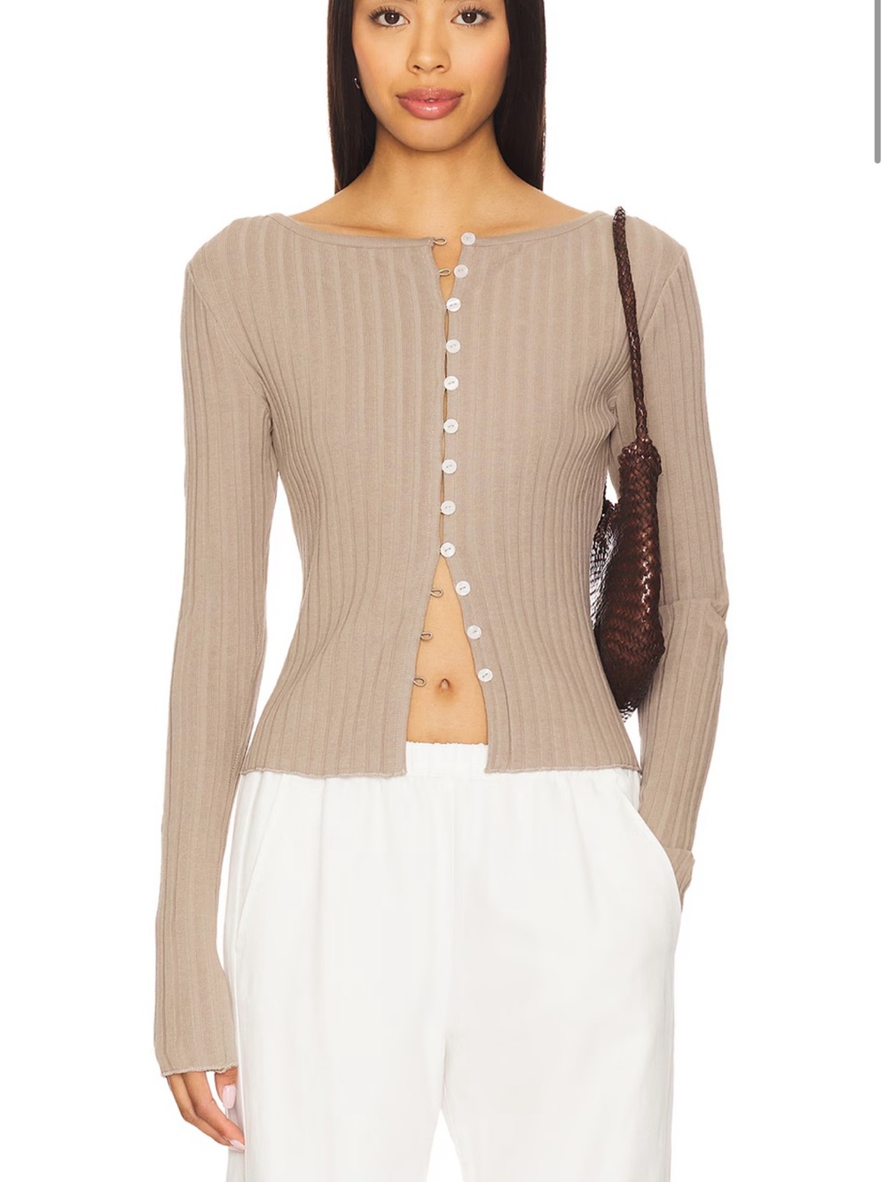 Free People Tilly Long Sleeve Top in Fallen Rock long Sleeve Top Size medium